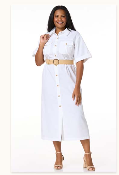 Shop Classic Belted Shirt Dress