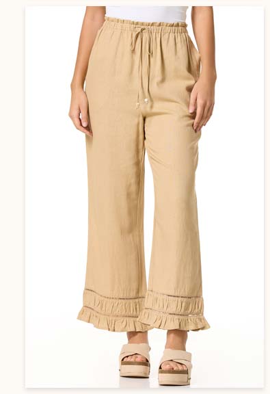 Shop Ruffled Linen Pants