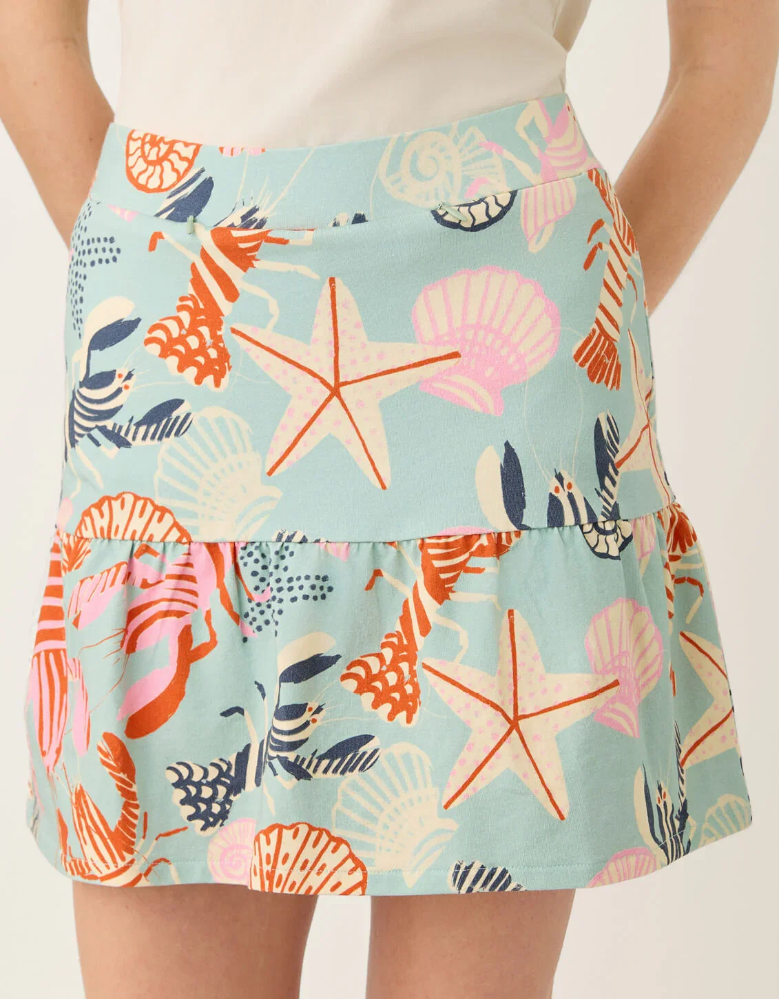 Image of Jersey Flounce Skort Admiral Lobster