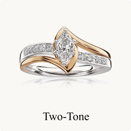 Two-Tone Engagement Rings