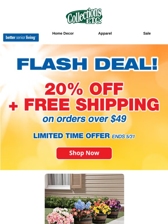 Flash Savings Inside: 20% Off + Free Shipping