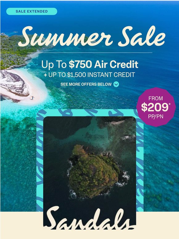 Great news: Our summer Caribbean sale is extended