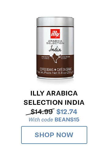 Illy Arabica Selection India Whole Bean Coffee