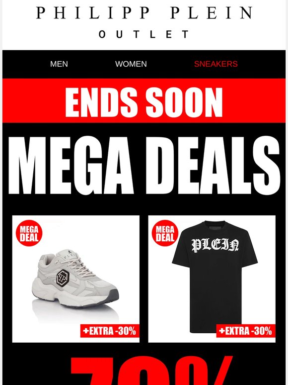 ENDS SOON: up to -70% + Extra 30%