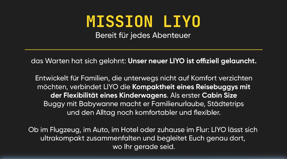 my junior kinderwagen mission liyo
