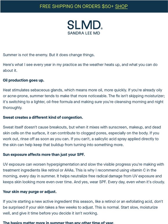 Dr. Lee's honest take on summer skin 😎