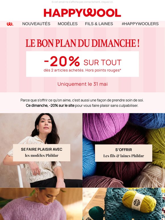 Bon plan du dimanche : -20% dès maintenant