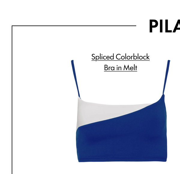 Pilates Spliced Colorblock Bra in Melt