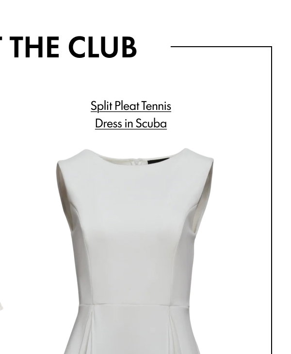 Split Pleat Tennis Dress in Scuba