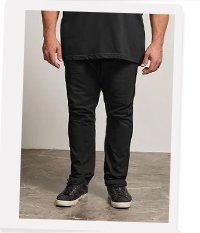 BadRhino Big & Tall Black Stretch Chinos