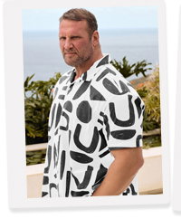 BadRhino Big & Tall Black Abstract Print Shirt