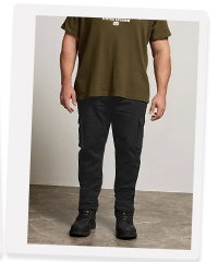 BadRhino Big & Tall Black Stretch Cargo Trousers