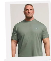 BadRhino Big & Tall Green/Blue/Purple/Cream/Navy Blue 5 Pack Extra Long T-Shirts