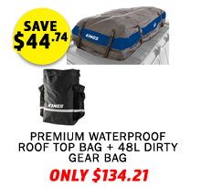 Premium Waterproof Roof Top Bag + 48L Dirty Gear Bag