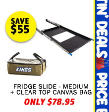 Fridge Slide - Medium + Clear Top Canvas Bag 