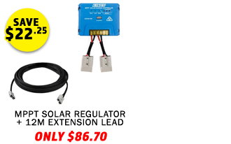 MPPT Solar Regulator + 12m Extension Lead