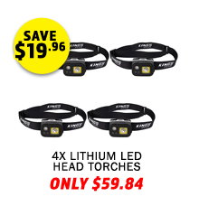 4x Plus Lithium LED Head Torch