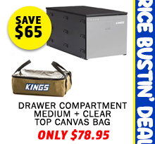 Drawer Compartment Medium + Clear Top Canvas Bag