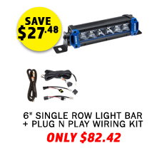 6 Single Row Light Bar + Plug N Play Wiring Harness