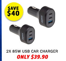 2x 85W USB Car Charger