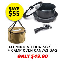 Aluminium Cooking Set + Camp Oven Canvas Bag