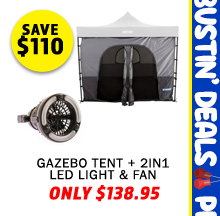 Gazebo Tent + 2in1 LED Light & Fan
