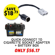Quick-Connect to Cigarette Socket Adapter + Battery Box - Small