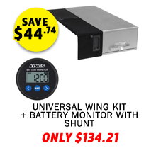 Universal Wing Kit + Battery Monitor with shunt