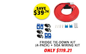 Fridge Tie-Down Kit (4-Pack) + 50A Wiring Kit