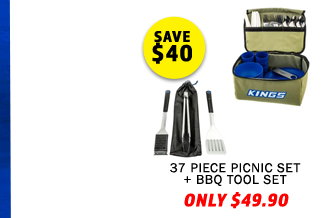 37 Piece Picnic Set + BBQ Tool Set