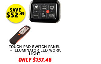 Touch Pad Switch Panel + Illuminator LED Work Light