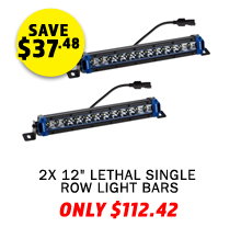 2x 12 Lethal Single Row Light Bar