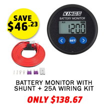 Battery Monitor with Shunt + 25A Wiring Kit