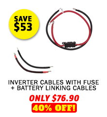 Inverter Cables with fuse + Battery Linking Cables
