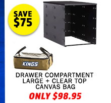 Drawer Compartment Large + Clear Top Canvas Bag