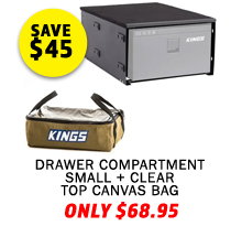 Drawer Compartment Small + Clear Top Canvas Bag