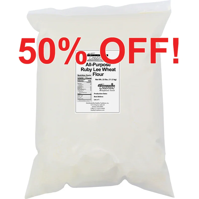 Image of All-Purpose Ruby Lee Wheat Flour - 25 lb. Bag