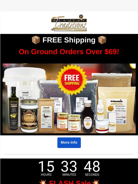 FREE Shipping $69 min.! Ends TONIGHT: 50% OFF Palm Shortening - 50% to 60% OFF Pastured Chicken Products!