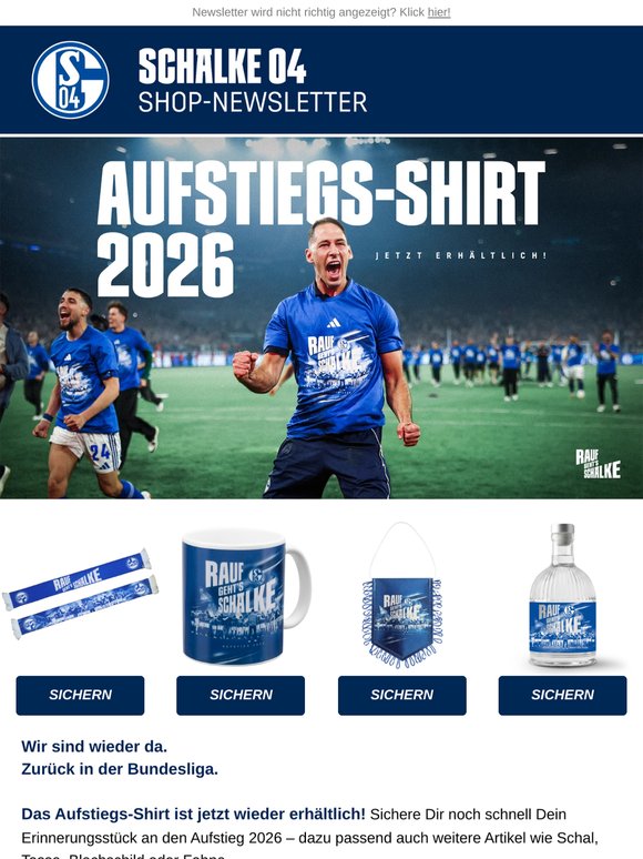 Endlich wieder verfügbar: Unser Aufstiegs-Shirt! 💙