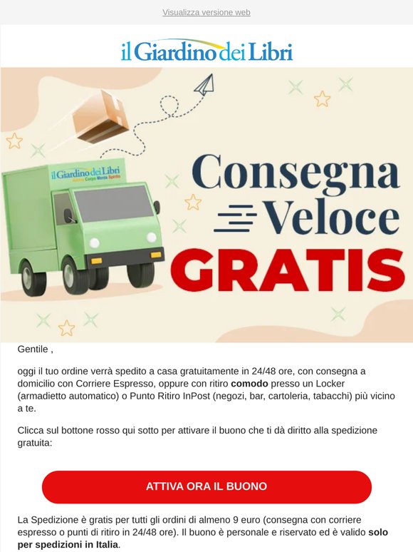 🛍️ Ancora Spedizione GRATIS sul tuo PRIMO ordine!