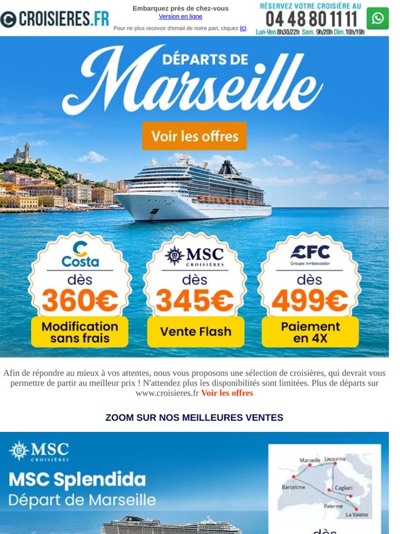 🎯 Marseille : top offres dès 345€