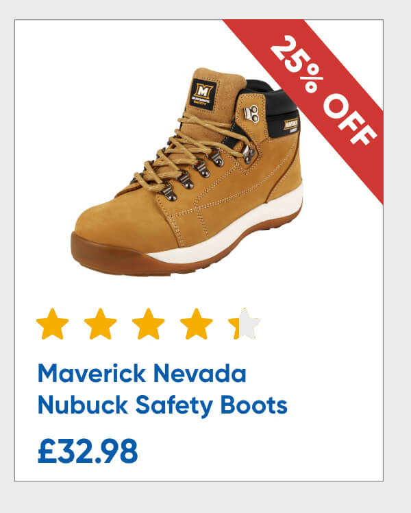 Maverick Nevada Nubuck Safety Boots Size 9