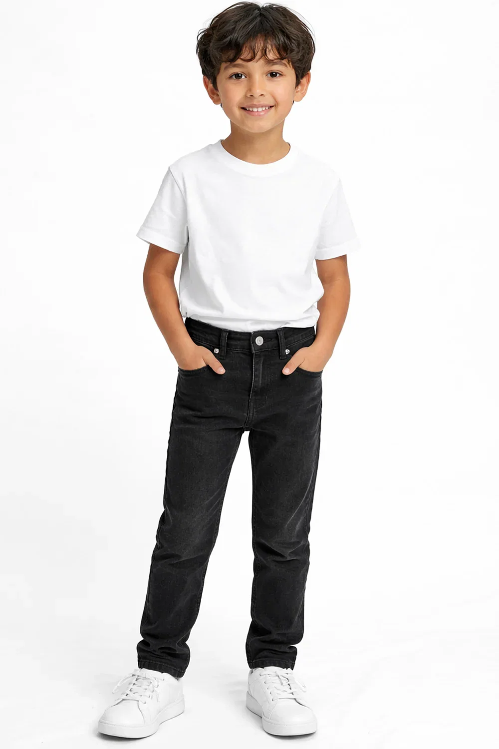 Image of Boys’ Slim Fit Black Jeans - Age 8
