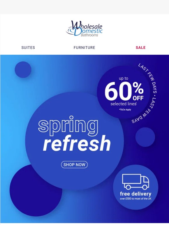 ⏳ Spring deals are ending soon - Shop up to 60% off!