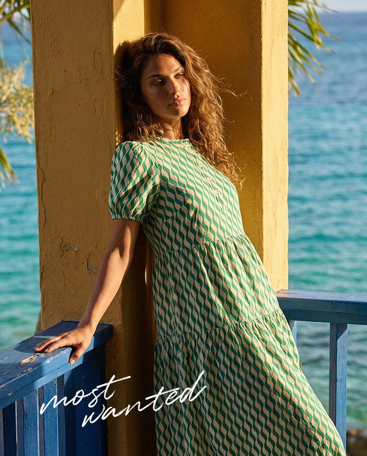 Green Geo Print Button Shirt Midi Dress
