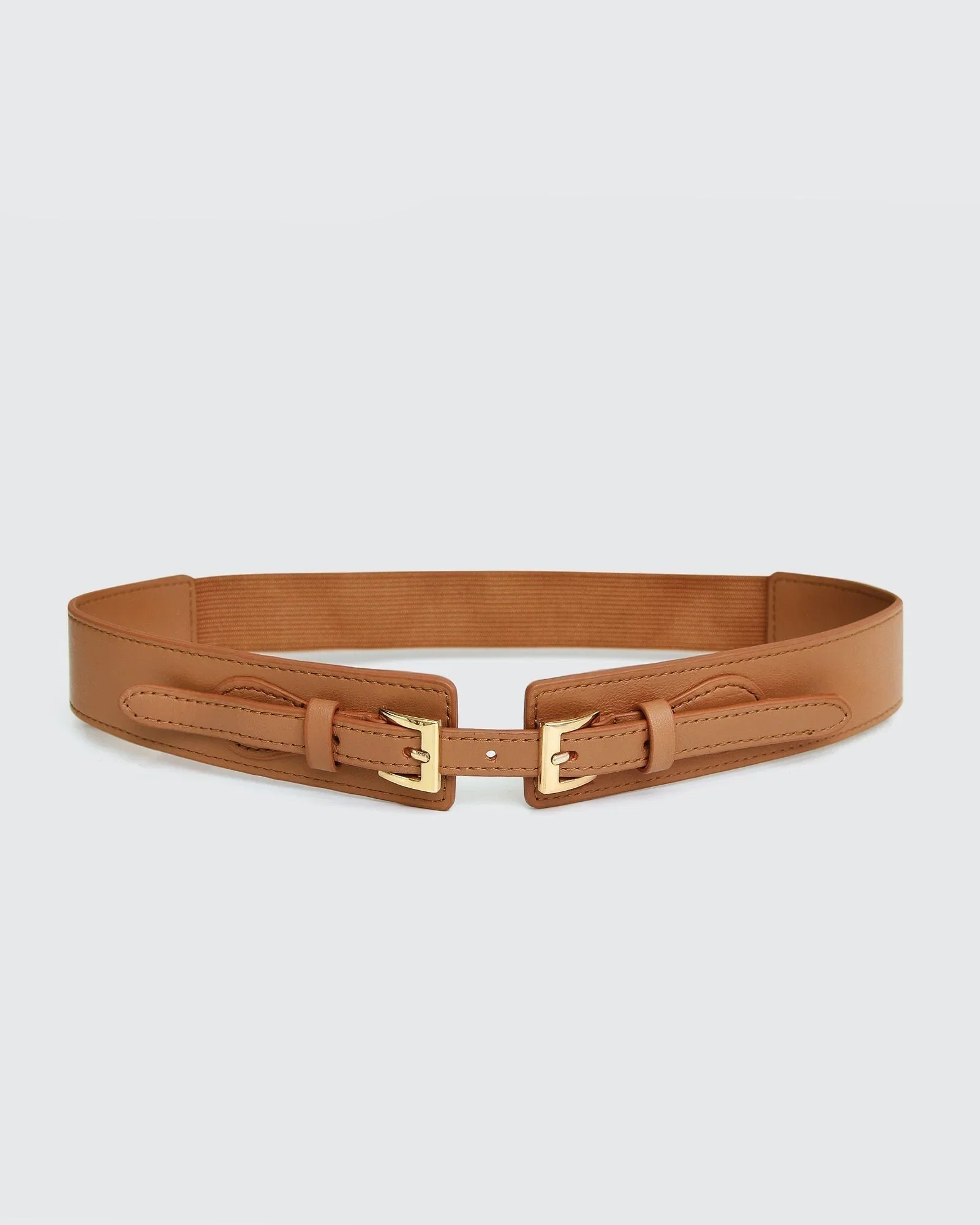 Image of London Fog Leather Waist Belt - Brown