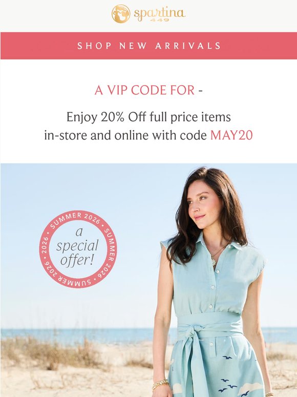 JUST FOR —: 20% Off