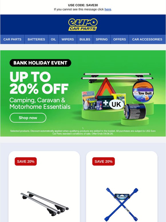 🛣️ Weekend Plans Sorted: Up To 20% Off Travel & Leisure + 20% Off Towing*