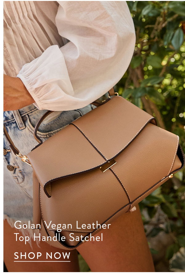 Golan Vegan Leather Top Handle Satchel