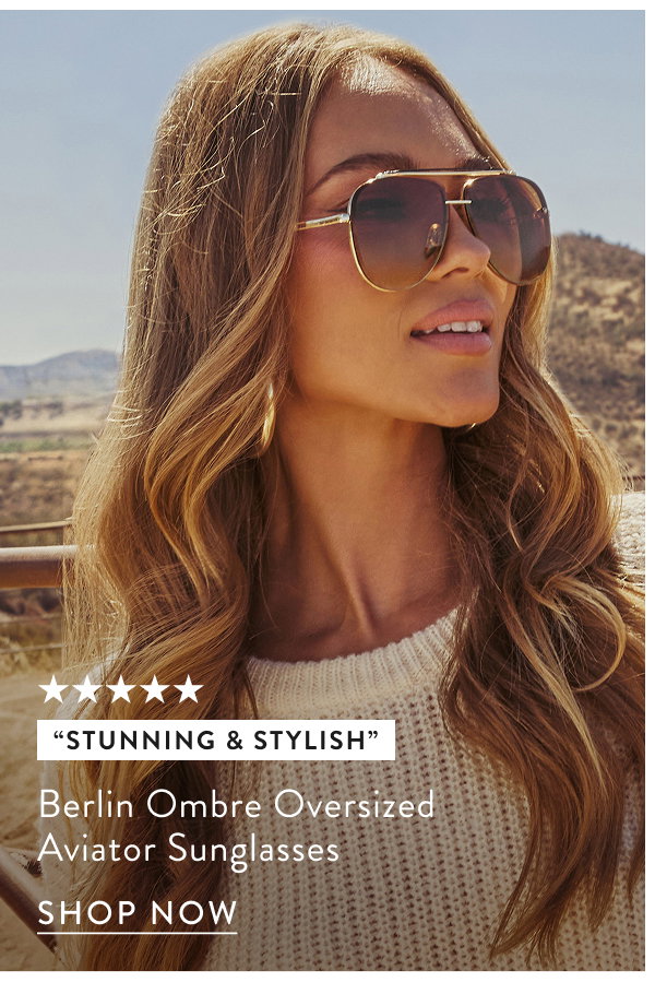 Berlin Ombre Oversized Aviator Sunglasses